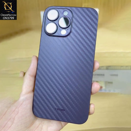iPhone 14 Pro Max Cover - Blue - KZ-DOO Carbon Fiber Ultra Thin Protective Case