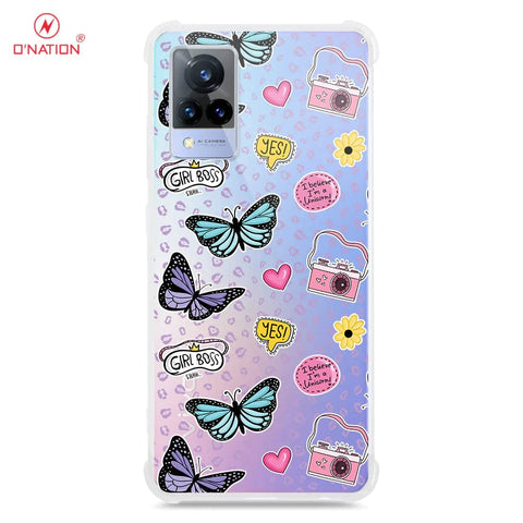 Vivo V21s Cover - O'Nation Butterfly Dreams Series - Clear Phone Case - Shockpoof Soft Tpu Clear Case ( Fast Delivery )