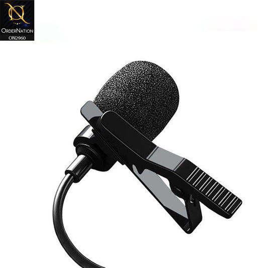 Earldom E38 Mini Microphone 3.5mm Female & With Clip - Black