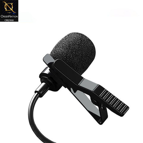 Earldom E38 Mini Microphone 3.5mm Female & With Clip - Black