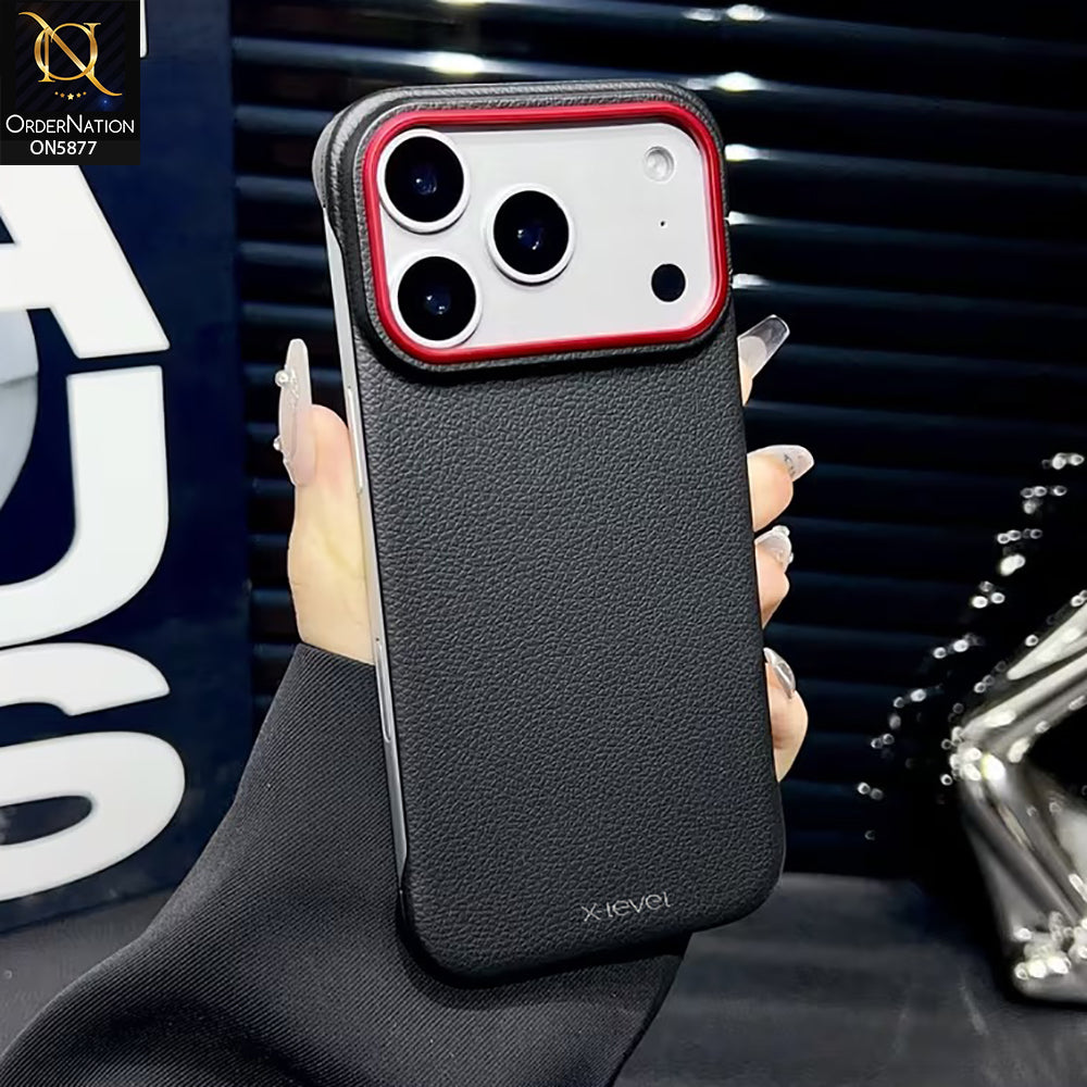 iPhone 17 Pro Max Cover - Black - New X-LEVEL-CLASSIC NOBLE SKIN-Luxury Matte Finish Mobile Back Cover | Shockproof & Lightweight