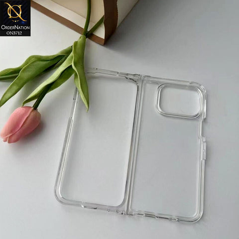 Google Pixel 9 Pro Fold Cover - Transparent - ONation Crystal Series - Premium Quality Clear Case No Yellowing Back With Smart Shockproof Cushions