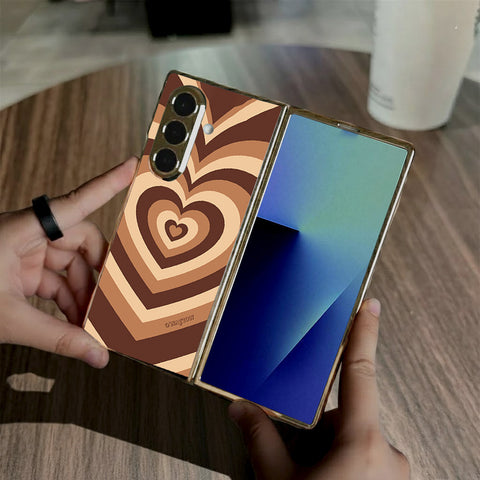 Samsung Galaxy Z Fold 7 - O'Nation Heartbeat Series - HQ Premium Shine Durable Golden Electroplate Case