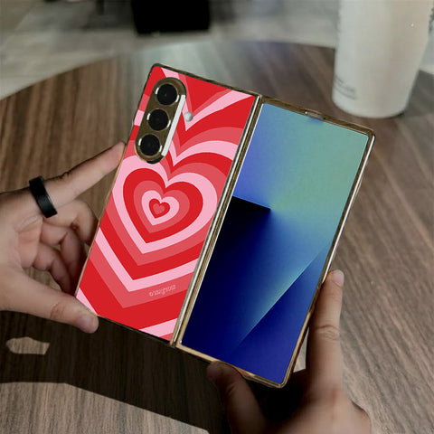 Samsung Galaxy Z Fold 7 - O'Nation Heartbeat Series - HQ Premium Shine Durable Golden Electroplate Case