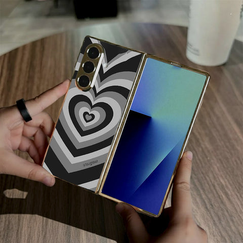 Samsung Galaxy Z Fold 7 - O'Nation Heartbeat Series - HQ Premium Shine Durable Golden Electroplate Case
