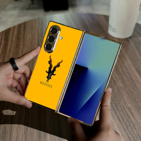 Samsung Galaxy Z Fold 7 - Markhor Series - HQ Premium Shine Durable Golden Electroplate Case
