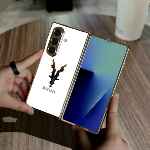 Samsung Galaxy Z Fold 7 - Markhor Series - HQ Premium Shine Durable Golden Electroplate Case