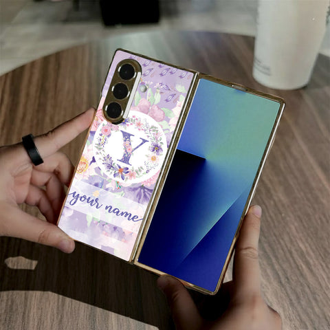 Samsung Galaxy Z Fold 7 - Personalized Alphabet Series - HQ Premium Shine Durable Golden Electroplate Case