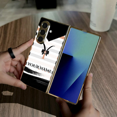 Samsung Galaxy Z Fold 7 - Personalized Alphabet Series - HQ Premium Shine Durable Golden Electroplate Case