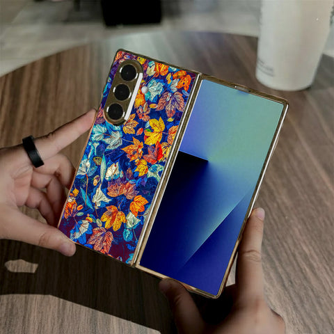 Samsung Galaxy Z Fold 7 - Floral Series 2 - HQ Premium Shine Durable Golden Electroplate Case