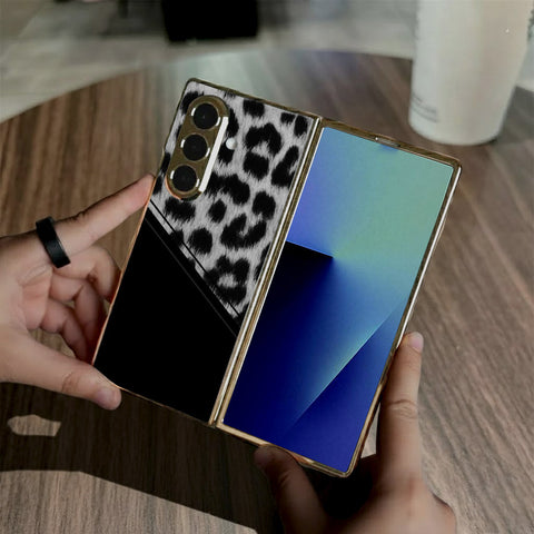 Samsung Galaxy Z Fold 7 - Printed Skins Series - HQ Premium Shine Durable Golden Electroplate Case