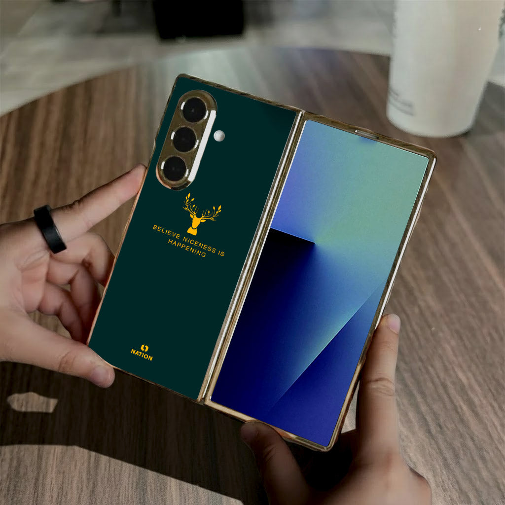 Samsung Galaxy Z Fold 7 - Nice Series - HQ Premium Shine Durable Golden Electroplate Case