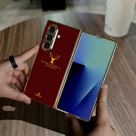 Samsung Galaxy Z Fold 7 - Nice Series - HQ Premium Shine Durable Golden Electroplate Case