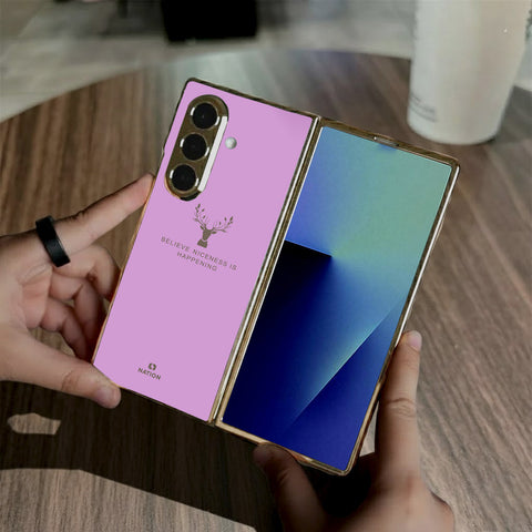 Samsung Galaxy Z Fold 7 - Nice Series - HQ Premium Shine Durable Golden Electroplate Case