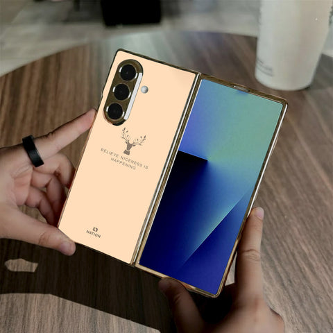 Samsung Galaxy Z Fold 7 - Nice Series - HQ Premium Shine Durable Golden Electroplate Case