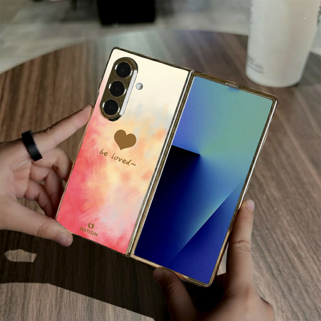 Samsung Galaxy Z Fold 7 - Onation Heart Series - HQ Premium Shine Durable Golden Electroplate Case