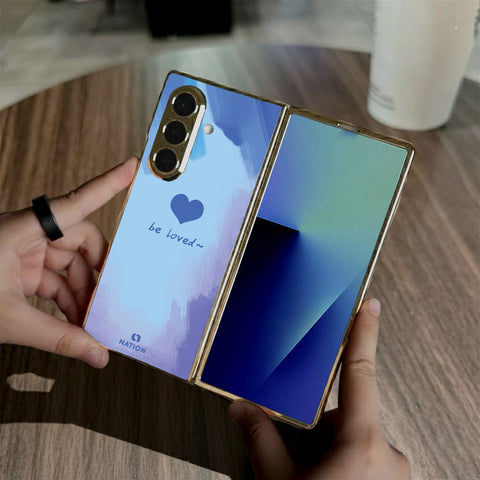 Samsung Galaxy Z Fold 7 - Onation Heart Series - HQ Premium Shine Durable Golden Electroplate Case