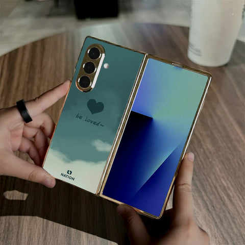 Samsung Galaxy Z Fold 7 - Onation Heart Series - HQ Premium Shine Durable Golden Electroplate Case