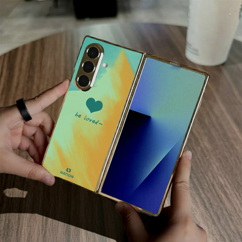 Samsung Galaxy Z Fold 7 - Onation Heart Series - HQ Premium Shine Durable Golden Electroplate Case