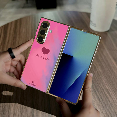 Samsung Galaxy Z Fold 7 - Onation Heart Series - HQ Premium Shine Durable Golden Electroplate Case