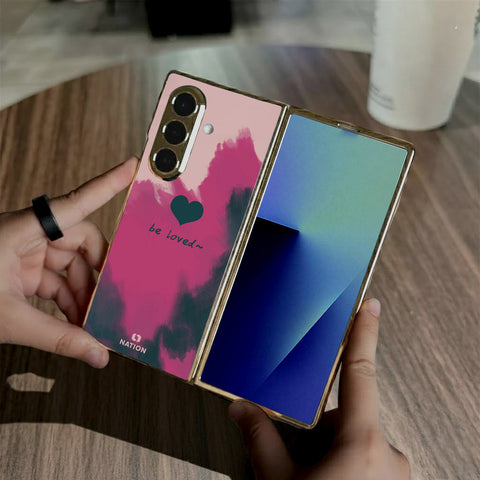 Samsung Galaxy Z Fold 7 - Onation Heart Series - HQ Premium Shine Durable Golden Electroplate Case
