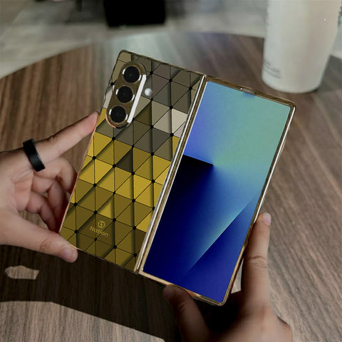 Samsung Galaxy Z Fold 7 - Onation Pyramid Series - HQ Premium Shine Durable Golden Electroplate Case