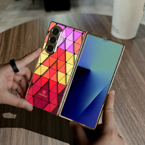 Samsung Galaxy Z Fold 7 - Onation Pyramid Series - HQ Premium Shine Durable Golden Electroplate Case