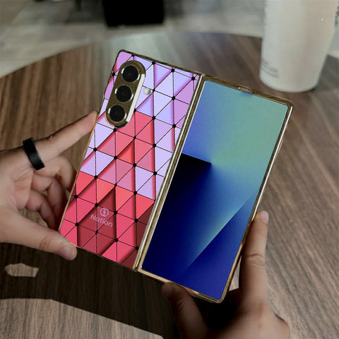 Samsung Galaxy Z Fold 7 - Onation Pyramid Series - HQ Premium Shine Durable Golden Electroplate Case