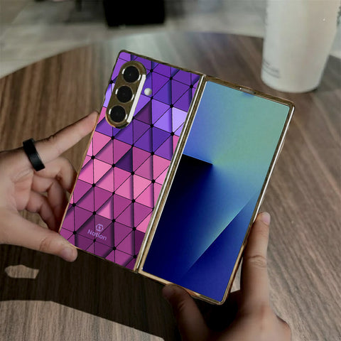 Samsung Galaxy Z Fold 7 - Onation Pyramid Series - HQ Premium Shine Durable Golden Electroplate Case
