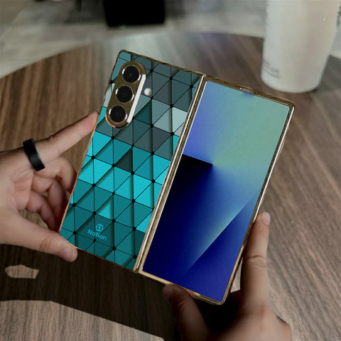 Samsung Galaxy Z Fold 7 - Onation Pyramid Series - HQ Premium Shine Durable Golden Electroplate Case