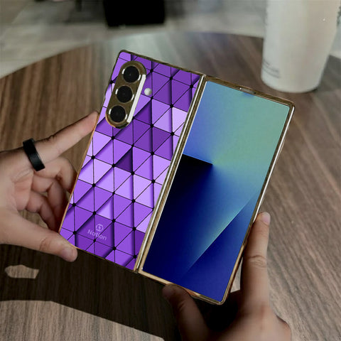 Samsung Galaxy Z Fold 7 - Onation Pyramid Series - HQ Premium Shine Durable Golden Electroplate Case