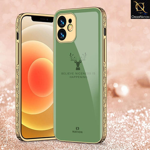 iPhone 11 Pro Cover - Nice Series - D12 - HQ Ultra Shine Premium Infinity Glass Soft Silicon Borders Case ( Fast Delivery )