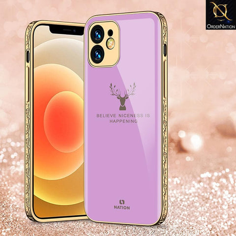 iPhone 11 Pro Cover - Nice Series - D12 - HQ Ultra Shine Premium Infinity Glass Soft Silicon Borders Case ( Fast Delivery )