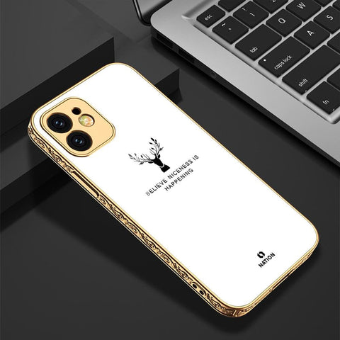 iPhone 11 Pro Cover - Nice Series - D12 - HQ Ultra Shine Premium Infinity Glass Soft Silicon Borders Case ( Fast Delivery )