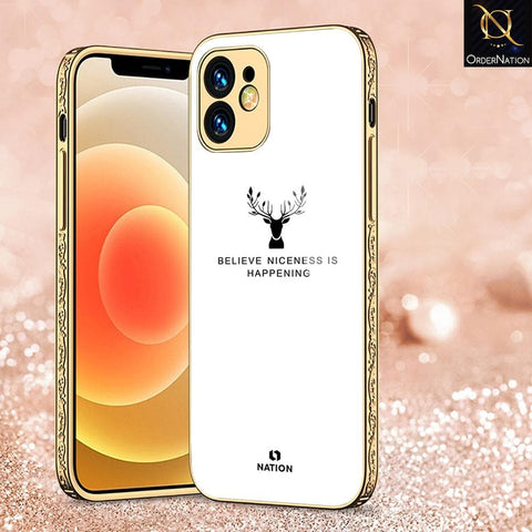 iPhone 11 Pro Cover - Nice Series - D12 - HQ Ultra Shine Premium Infinity Glass Soft Silicon Borders Case ( Fast Delivery )