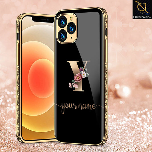 iPhone 13 Pro Max Cover - Personalized Alphabet Series - Premium Electroplated Shutterproof Case Soft Silicon Borders Case