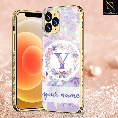 iPhone 13 Pro Max Cover - Personalized Alphabet Series - Premium Electroplated Shutterproof Case Soft Silicon Borders Case