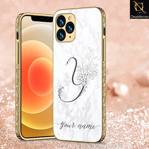 iPhone 13 Pro Max Cover - Personalized Alphabet Series - Premium Electroplated Shutterproof Case Soft Silicon Borders Case