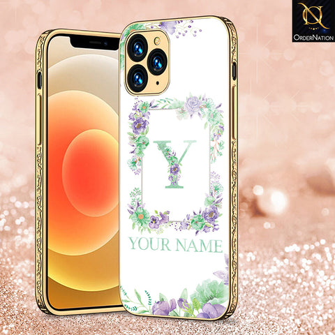 iPhone 13 Pro Max Cover - Personalized Alphabet Series - Premium Electroplated Shutterproof Case Soft Silicon Borders Case