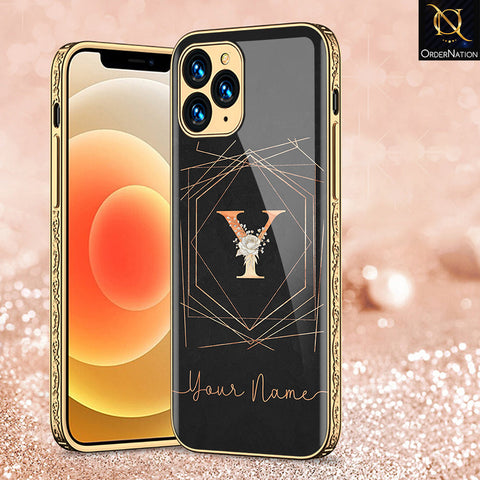 iPhone 13 Pro Max Cover - Personalized Alphabet Series - Premium Electroplated Shutterproof Case Soft Silicon Borders Case