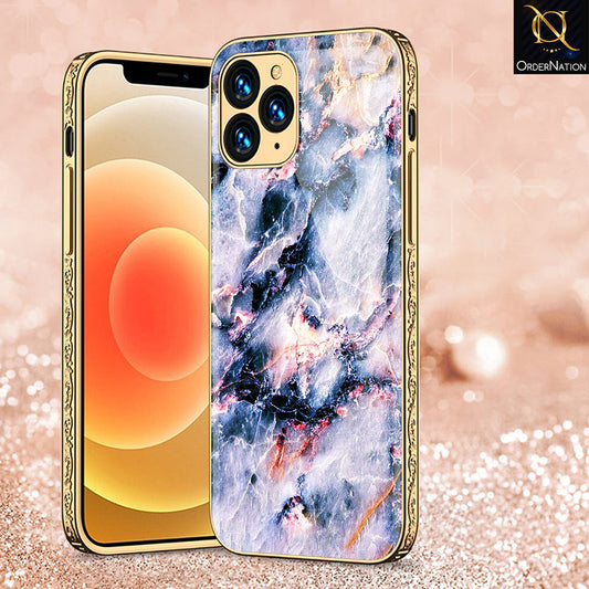 iPhone 13 Pro Max Cover - Colorful Marble Series - Premium Electroplated Shutterproof Case Soft Silicon Borders Case