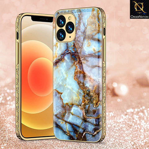 iPhone 13 Pro Max Cover - Colorful Marble Series - Premium Electroplated Shutterproof Case Soft Silicon Borders Case