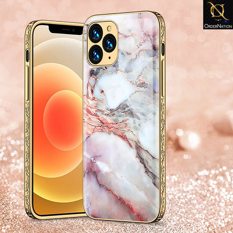 iPhone 13 Pro Cover - Colorful Marble Series - Premium Electroplated Shutterproof Case Soft Silicon Borders Case