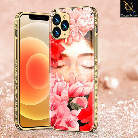 iPhone 13 Pro Max Cover - Floral Series - Premium Electroplated Shutterproof Case Soft Silicon Borders Case