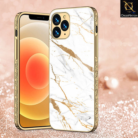 iPhone 13 Pro Max Cover - Mystic Marble Series - Premium Electroplated Shutterproof Case Soft Silicon Borders Case