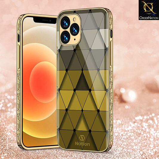 iPhone 13 Pro Max Cover - Onation Pyramid Series - Premium Electroplated Shutterproof Case Soft Silicon Borders Case