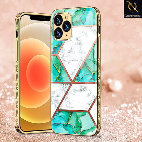 iPhone 13 Pro Cover - O'Nation Shades of Marble Series - Premium Electroplated Shutterproof Case Soft Silicon Borders Case