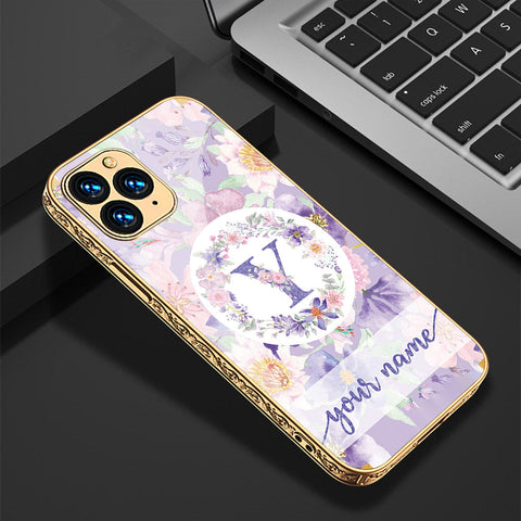iPhone 13 Pro Max Cover - Personalized Alphabet Series - Premium Electroplated Shutterproof Case Soft Silicon Borders Case