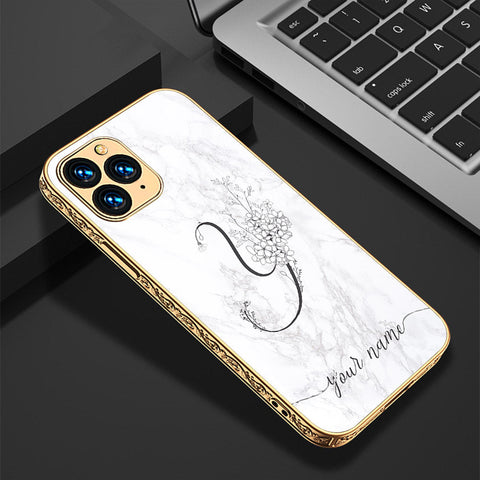 iPhone 13 Pro Max Cover - Personalized Alphabet Series - Premium Electroplated Shutterproof Case Soft Silicon Borders Case
