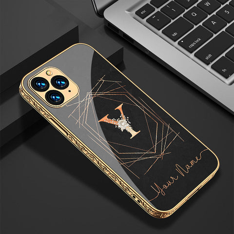 iPhone 13 Pro Max Cover - Personalized Alphabet Series - Premium Electroplated Shutterproof Case Soft Silicon Borders Case